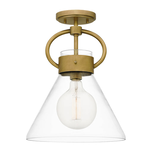 Quoizel - WBS1712WS - One Light Semi Flush Mount - Webster - Weathered Brass