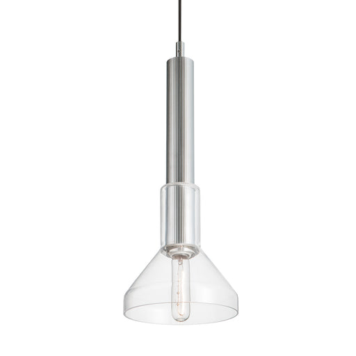 Norwell Lighting - 5386-PN-CL - One Light Pendant - Funnel - Polished Nickel