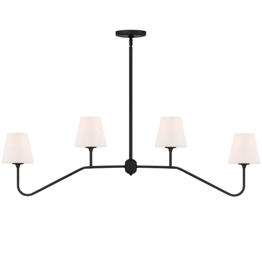 Crystorama - KEE-A3004-BF - Four Light Chandelier - Keenan - Black Forged