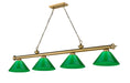 Z-Lite - 2306-4RB-PGR - Four Light Billiard - Cordon - Rubbed Brass