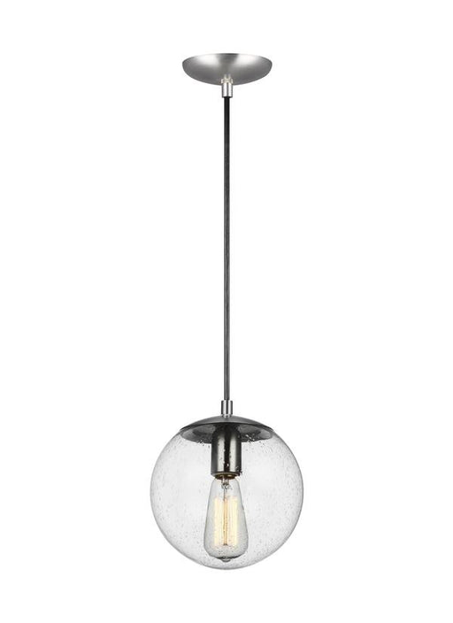 Generation Lighting - 6501801EN7-04 - One Light Pendant - Leo - Hanging Globe - Satin Aluminum