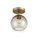 Quorum - 372-1-6980 - One Light Ceiling Mount - Clarion - Noir W/ Aged Brass