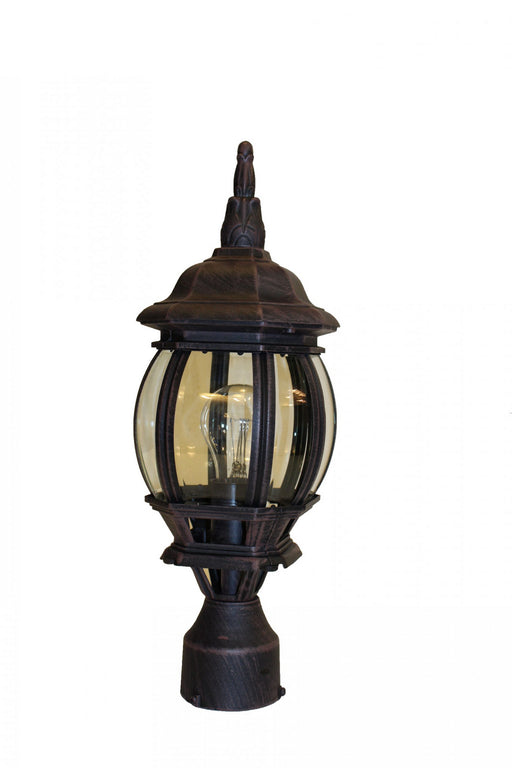 Trans Globe Imports - 4060 RT - One Light Postmount Lantern - Parsons - Rust