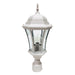 Trans Globe Imports - 4504 WH - Three Light Postmount Lantern - Burlington - White