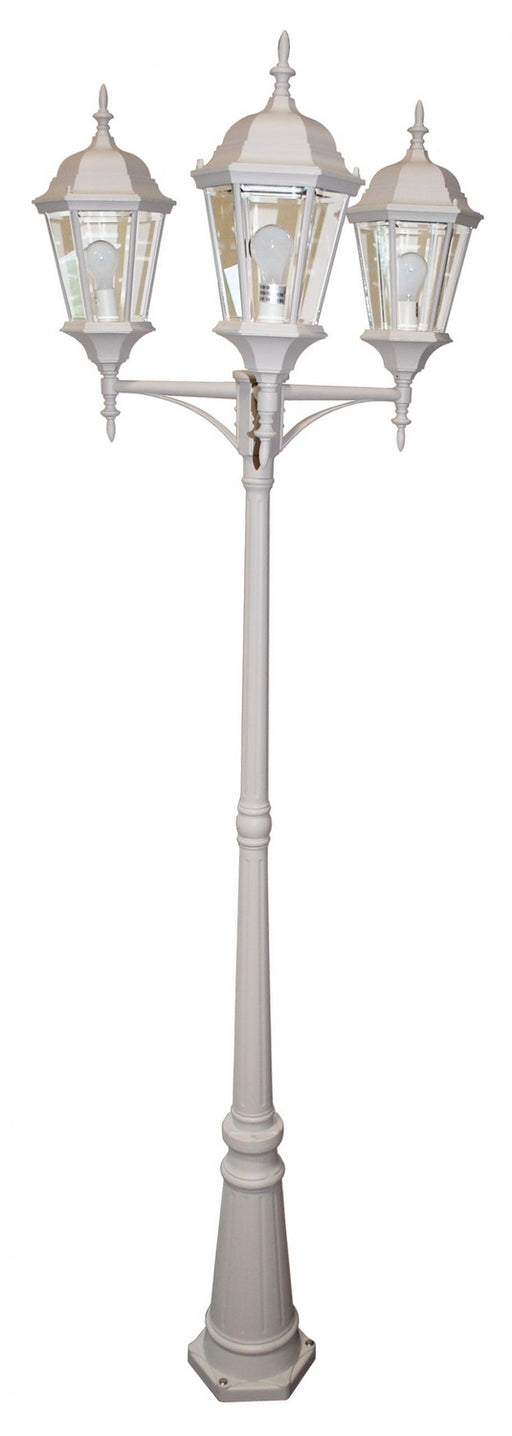 Trans Globe Imports - 4995 WH - Three Light Pole Light - Classical - White