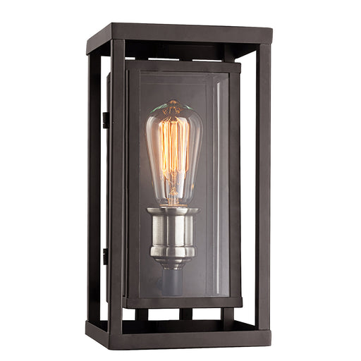 Trans Globe Imports - 50220 BK - One Light Wall Lantern - Showcase - Black /Brushed Nickel