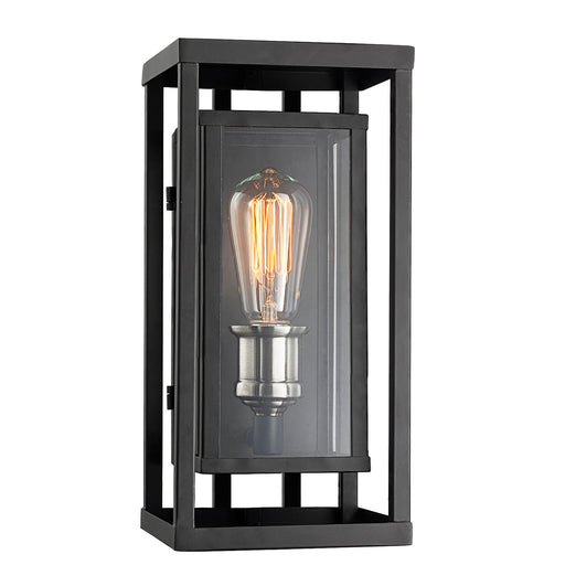 Trans Globe Imports - 50222 BK - One Light Wall Lantern - Showcase - Black /Brushed Nickel