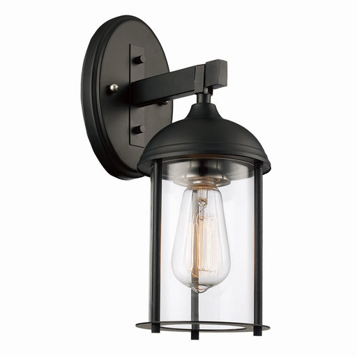 Trans Globe Imports - 50230 BK - One Light Wall Lantern - Blues - Black /Brushed Nickel
