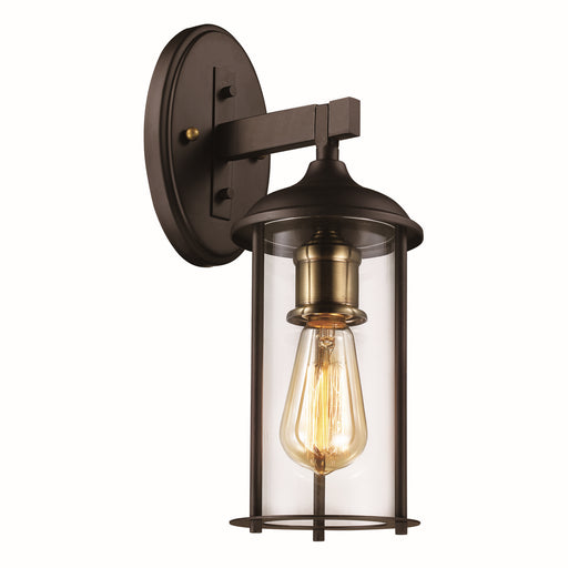 Trans Globe Imports - 50230 ROB - One Light Wall Lantern - Blues - Rubbed Oil Bronze /Antique Brass