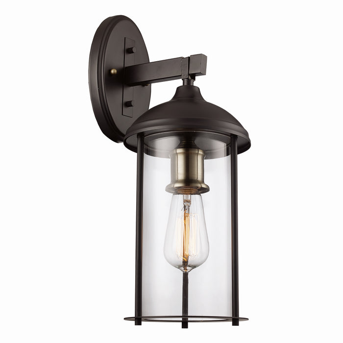 Trans Globe Imports - 50232 ROB - One Light Wall Lantern - Blues - Rubbed Oil Bronze /Antique Brass