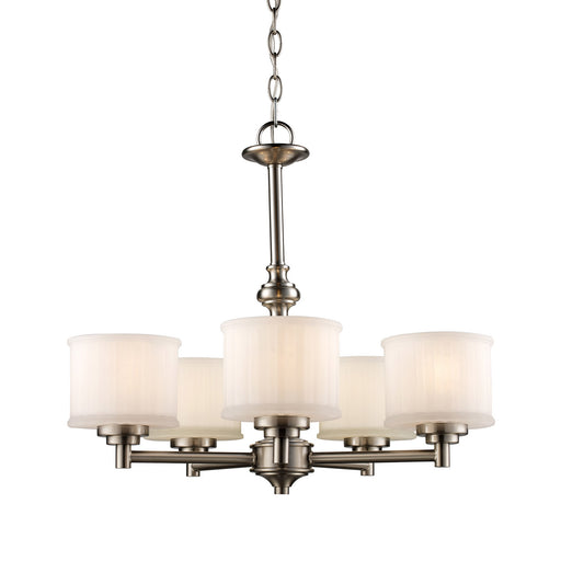 Trans Globe Imports - 70728 BN - Five Light Chandelier - Cahill - Brushed Nickel