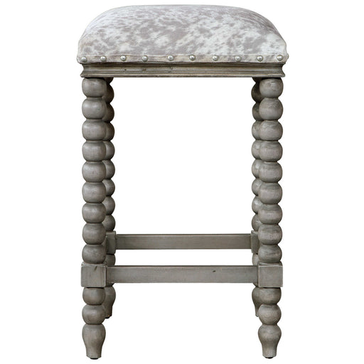Uttermost - 23569 - Counter Stool - Estes - Light Gray And White