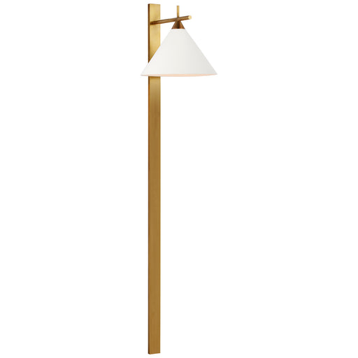 Visual Comfort - KW 2412AB-WHT - LED Wall Sconce - Cleo - Antique-Burnished Brass