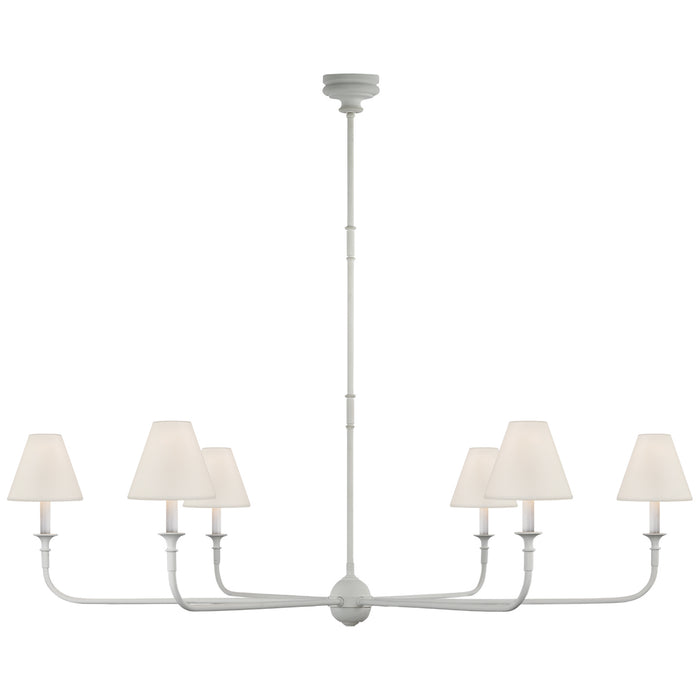 Visual Comfort - TOB 5452PW-L - Six Light Chandelier - Piaf - Plaster White