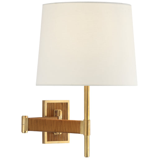 Visual Comfort - SK 2556HAB/DRT-L - LED Wall Sconce - Elle - Hand-Rubbed Antique Brass and Dark Rattan