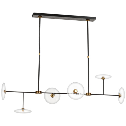Visual Comfort - S 5695AI/HAB-CG - LED Chandelier - Calvino - Aged Iron and Hand-Rubbed Antique Brass