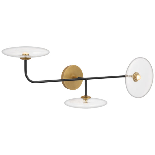 Visual Comfort - S 2691AI/HAB-CG - LED Wall Sconce - Calvino - Aged Iron and Hand-Rubbed Antique Brass