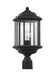 Generation Lighting - 82029-12 - One Light Outdoor Post Lantern - Kent - Black