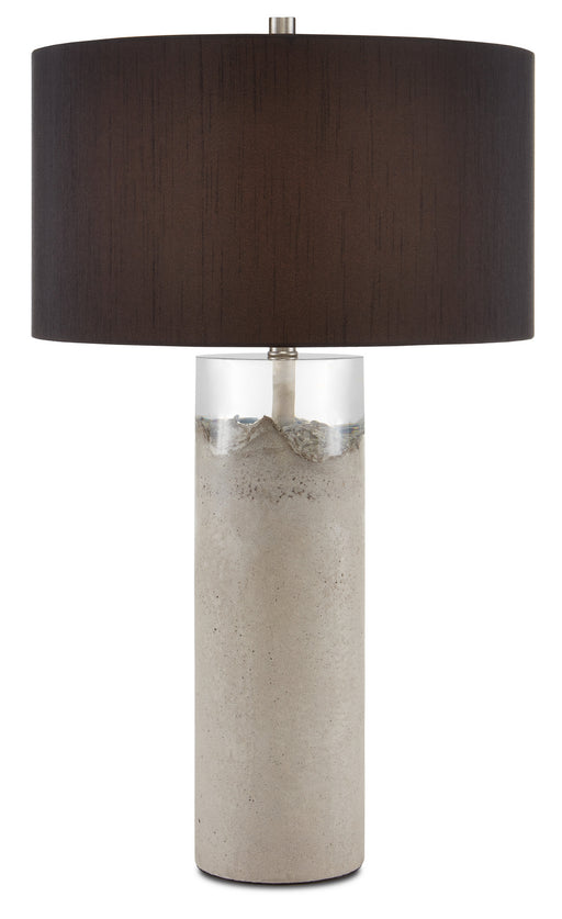 Currey and Company - 6000-0751 - One Light Table Lamp - Concrete/Clear Resin/Black
