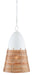 Currey and Company - 9000-0840 - One Light Pendant - Gesso White/Natural Rattan