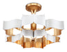 Currey and Company - 9000-0856 - One Light Chandelier - Sugar White/Comtemoprary Gold Leaf