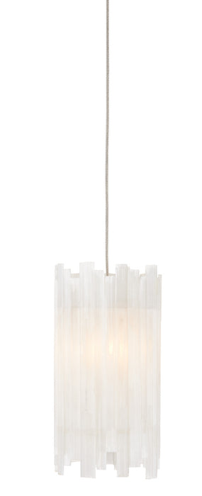 Currey and Company - 9000-0881 - One Light Pendant - Natural/Painted Silver