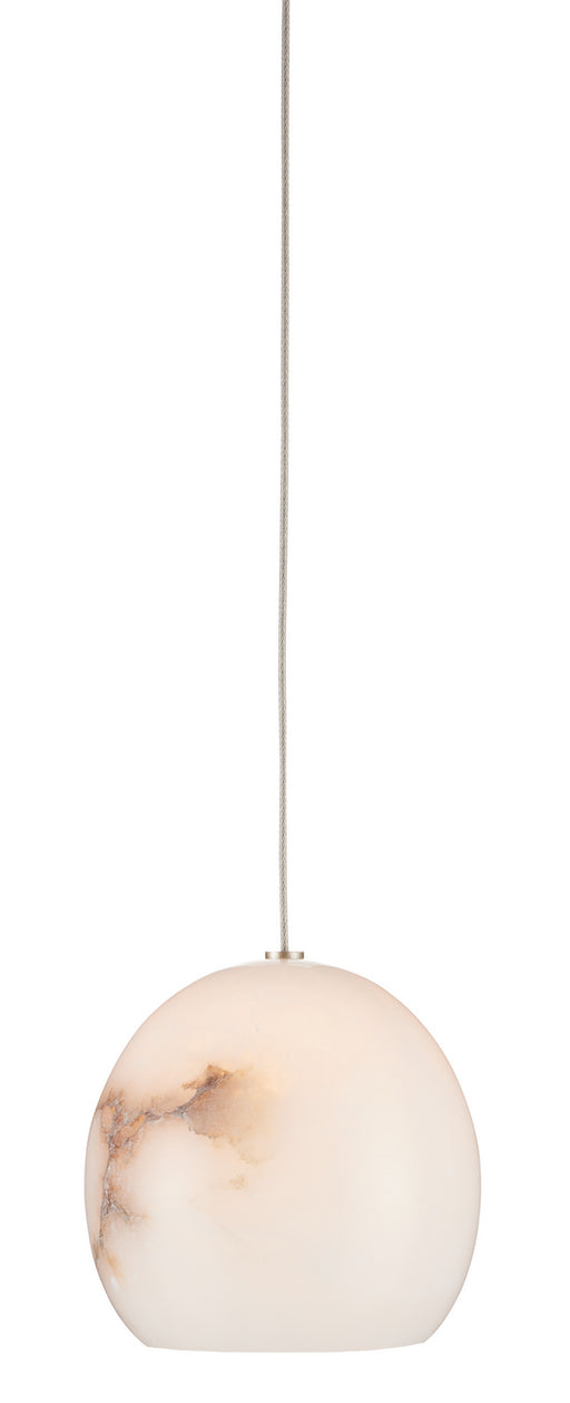 Currey and Company - 9000-0895 - One Light Pendant - Natural/Painted Silver