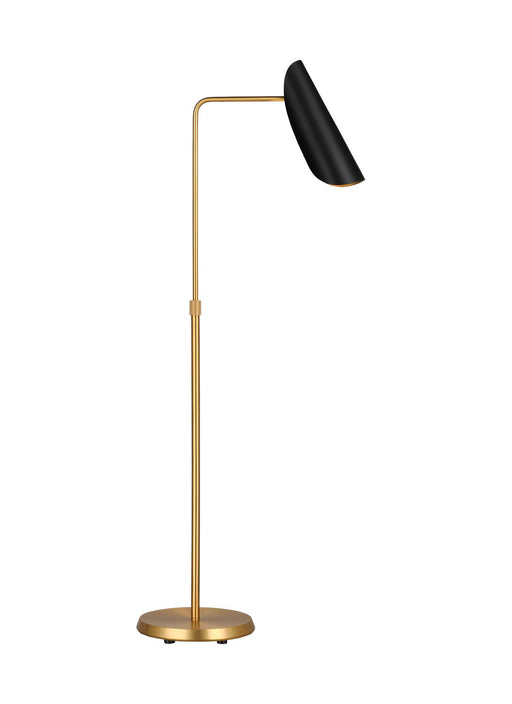 Generation Lighting - AET1001BBSMBK1 - One Light Floor Lamp - Tresa - Burnished Brass