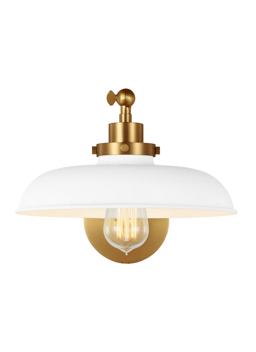 Visual Comfort Studio - CW1141MWTBBS - One Light Wall Sconce - Wellfleet - Matte White and Burnished Brass