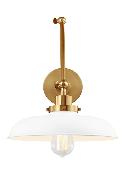 Visual Comfort Studio - CW1171MWTBBS - One Light Wall Sconce - Wellfleet - Matte White and Burnished Brass