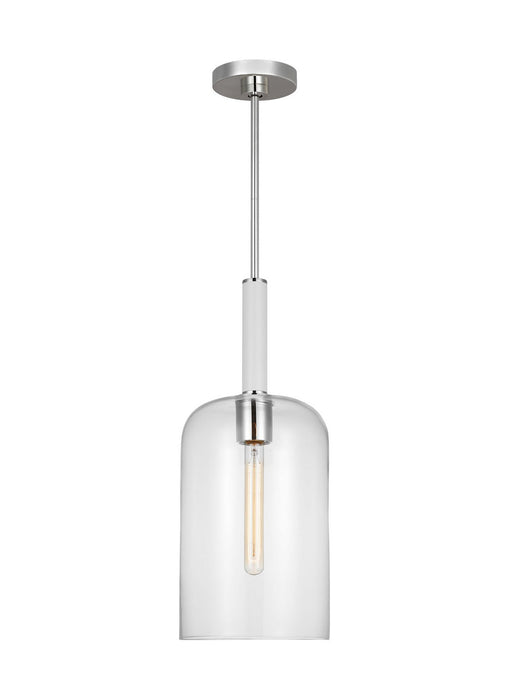 Generation Lighting - KSP1051PNGW - One Light Pendant - Monroe - Polished Nickel