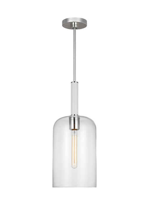 Generation Lighting - KSP1051PNGW - One Light Pendant - Monroe - Polished Nickel