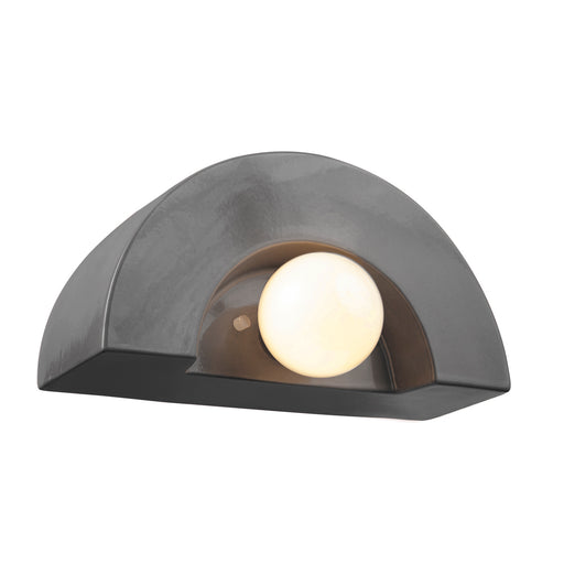 Justice Designs - CER-3020-GRY - One Light Wall Sconce - Ambiance Collection - Gloss Grey