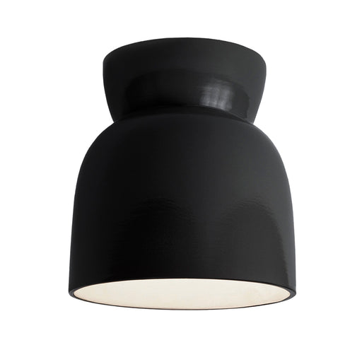 Justice Designs - CER-6190-BLK - One Light Flush-Mount - Radiance Collection - Gloss Black