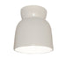 Justice Designs - CER-6190-WHT - One Light Flush-Mount - Radiance Collection - Gloss White