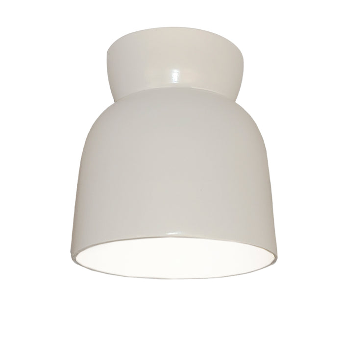 Justice Designs - CER-6190W-WHT - One Light Flush-Mount - Radiance Collection - Gloss White