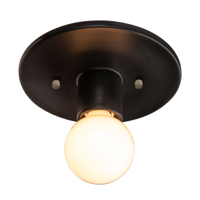 Justice Designs - CER-6285-CRB - One Light Flush-Mount - Radiance Collection - Carbon - Matte Black