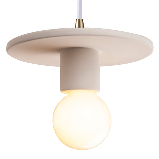 Justice Designs - CER-6320-BIS-ABRS-WTCD - One Light Pendant - Radiance Collection - Bisque