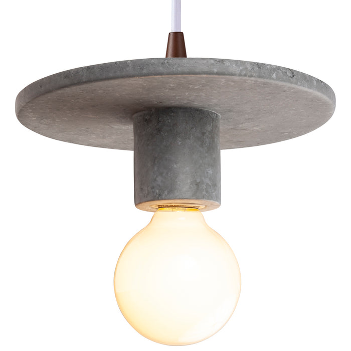 Justice Designs - CER-6320-CONC-DBRZ-WTCD - One Light Pendant - Radiance Collection - Concrete