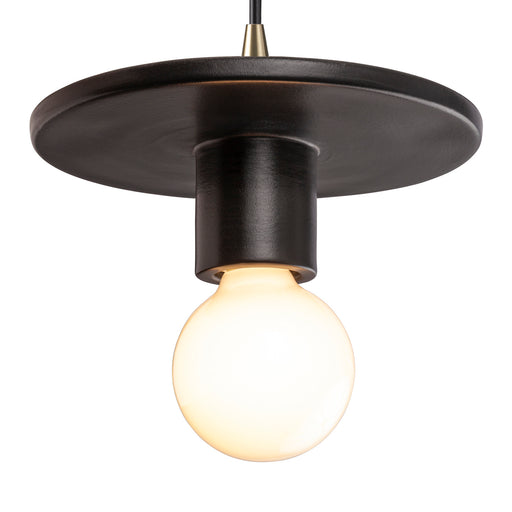 Justice Designs - CER-6320-CRB-ABRS-BKCD - One Light Pendant - Radiance Collection - Carbon - Matte Black