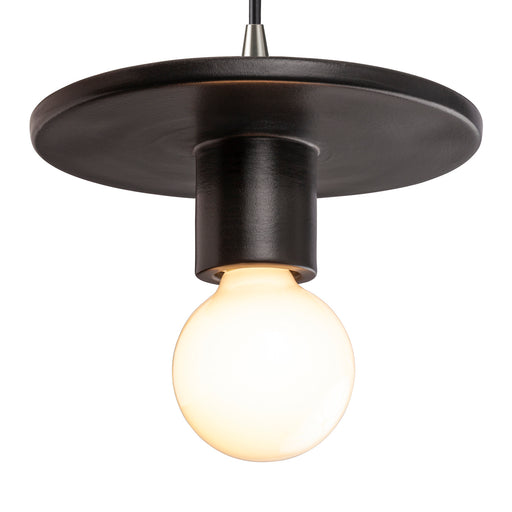 Justice Designs - CER-6320-CRB-NCKL-BKCD - One Light Pendant - Radiance Collection - Carbon - Matte Black