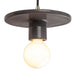 Justice Designs - CER-6320-GRY-ABRS-BKCD - One Light Pendant - Radiance Collection - Gloss Grey