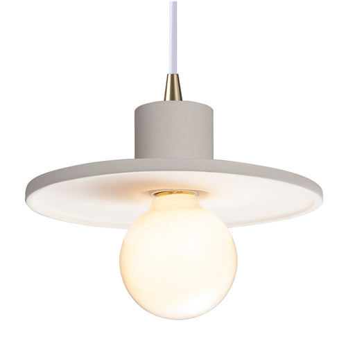 Justice Designs - CER-6325-BIS-ABRS-WTCD - One Light Pendant - Radiance Collection - Bisque