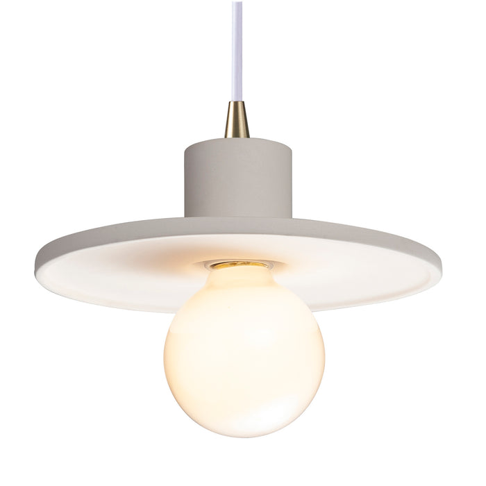 Justice Designs - CER-6325-BIS-ABRS-WTCD - One Light Pendant - Radiance Collection - Bisque