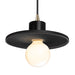 Justice Designs - CER-6325-CRB-ABRS-BKCD - One Light Pendant - Radiance Collection - Carbon - Matte Black