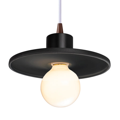 Justice Designs - CER-6325-CRB-DBRZ-WTCD - One Light Pendant - Radiance Collection - Carbon - Matte Black