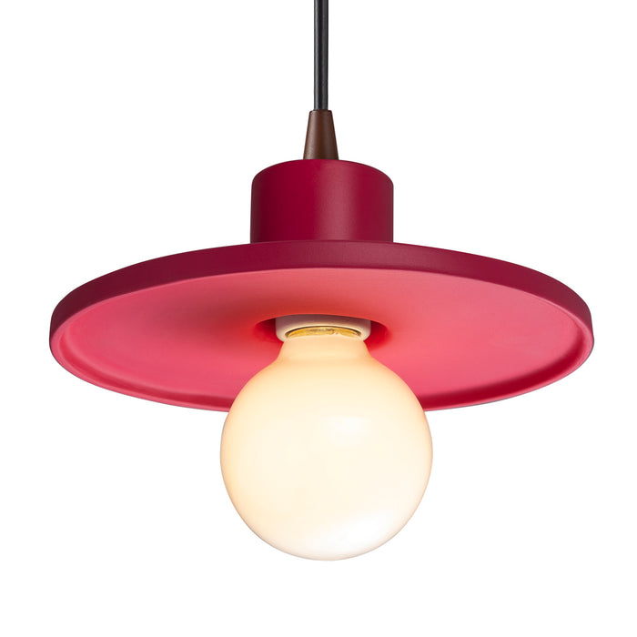 Justice Designs - CER-6325-CRSE-DBRZ-BKCD - One Light Pendant - Radiance Collection - Cerise