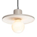 Justice Designs - CER-6325-MAT-CROM-BKCD - One Light Pendant - Radiance Collection - Matte White