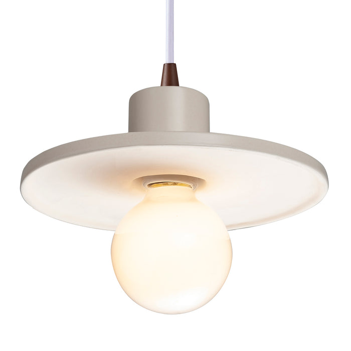 Justice Designs - CER-6325-MAT-DBRZ-WTCD - One Light Pendant - Radiance Collection - Matte White