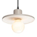 Justice Designs - CER-6325-MAT-MBLK-BKCD - One Light Pendant - Radiance Collection - Matte White